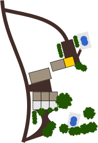 Localisation du gîte "La Prairie" avec sa Piscine Privée sur le domaine